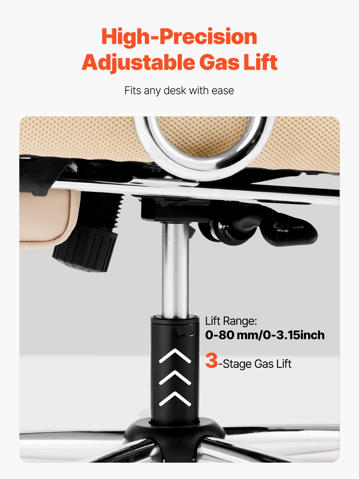 VEVOR Chefsessel Bürostuhl Drehstuhl mit hoher Rückenlehne & abnehmbaren Armlehnen & Fußstütze, Schreibtischstuhl mit hochelastischem Schaumstoffkissen für Arbeitszimmer Spielen, Braun