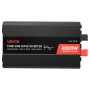 VEVOR 4000 W Wechselrichter, 12 V DC auf 230 V AC, reiner Sinus-Wechselrichter, mit LCD-Display, Fernbedienung, 2 USB-Anschlüssen, 2 AC-Steckdosen, Typ-C-Anschluss, für RV, LKW im Freien