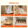 VEVOR Ausziehbarer Schrank-Organizer Schrankschublade Regal (508 x 533 x 76 mm) mit sanftem Schließmechanismus, Holz-Schiebeschublade Unter- und Seitenmontage, für Küche Speisekammer Badezimmer