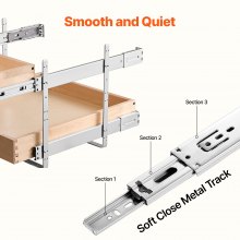 VEVOR 2-stufige Ausziehbare Holzschublade Unterschrank-Organizer 393x533x76mm