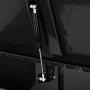 VEVOR Werkzeugkasten aus Aluminium für die Ladefläche, gestreifte Werkzeugkiste (899 x 370 x 370 mm) mit seitlichem Griff & ausziehbarem Regal, Aufbewahrungs-Organizer für Anhänger Schwarz