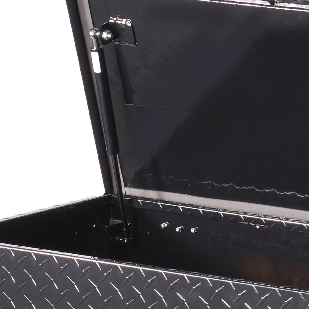 VEVOR Werkzeugkasten aus Aluminium für die Ladefläche mit seitlichem Griff und Schlossschlüsseln, Aufbewahrungs-Werkzeugkiste für Anhänger Pickup Wohnmobil (762 x 330,2 x 243,84 mm) Schwarz