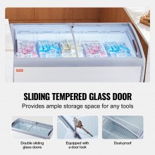 VEVOR 460L Kommerzielle Eisvitrine Gelato-Tauch-Gefrierschrank