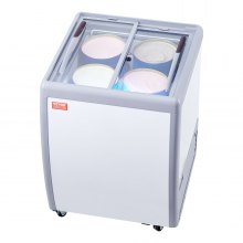 VEVOR 158L Kommerzielle Eisvitrine Gelato-Tauch-Gefrierschrank Eiscreme-Vitrine