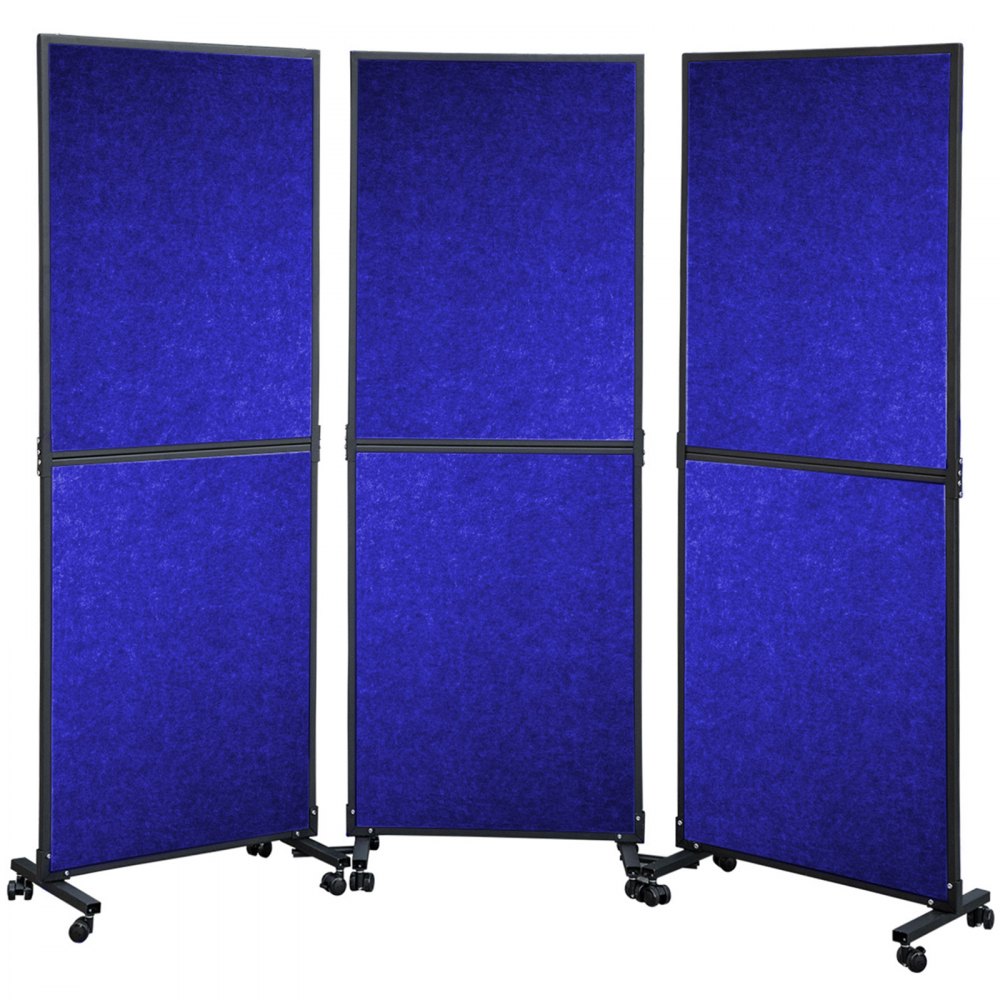 VEVOR Akustische Raumteiler Office Partition Panel 72 "x 66" 3er Pack in Marineblau