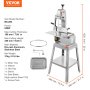 VEVOR Fleischbandsäge Knochensäge 850W Knochenschneidemaschine Aluminium