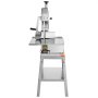 VEVOR kommerzielle elektrische Fleischbandsäge Knochenschneidemaschine, 850 W vertikale Knochensäge, 380 x 485 mm Werkbank, Gefrierfleischschneider mit 5 Klingen für Rippchen, Schweinefleisch