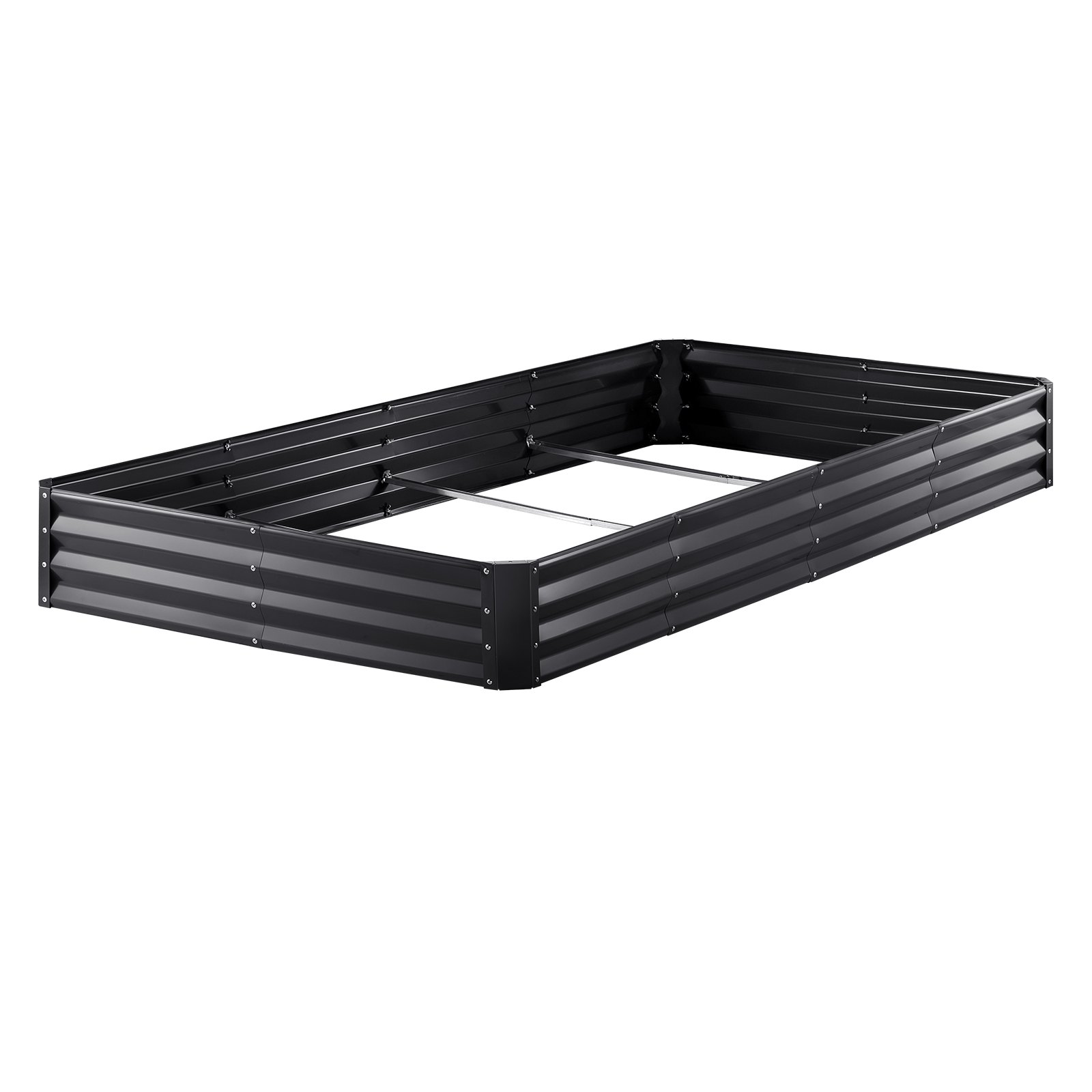 VEVOR Hochbeet Pflanzkübel Blumenkasten Garten Pflanzkasten Terrassen Gemüserüben Gartenrüben Pflanzbeet Dunkelgrau 240x120x30cm verzinktem Metall