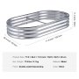 VEVOR Hochbeet Pflanzkübel Blumenkasten Garten Pflanzkasten Terrassen Gemüsebeet Gartenbeet Pflanzbeet Silber 180x90x30cm verzinktem Metall ideal für den Anbau von Gemüse Obst Kräutern usw.