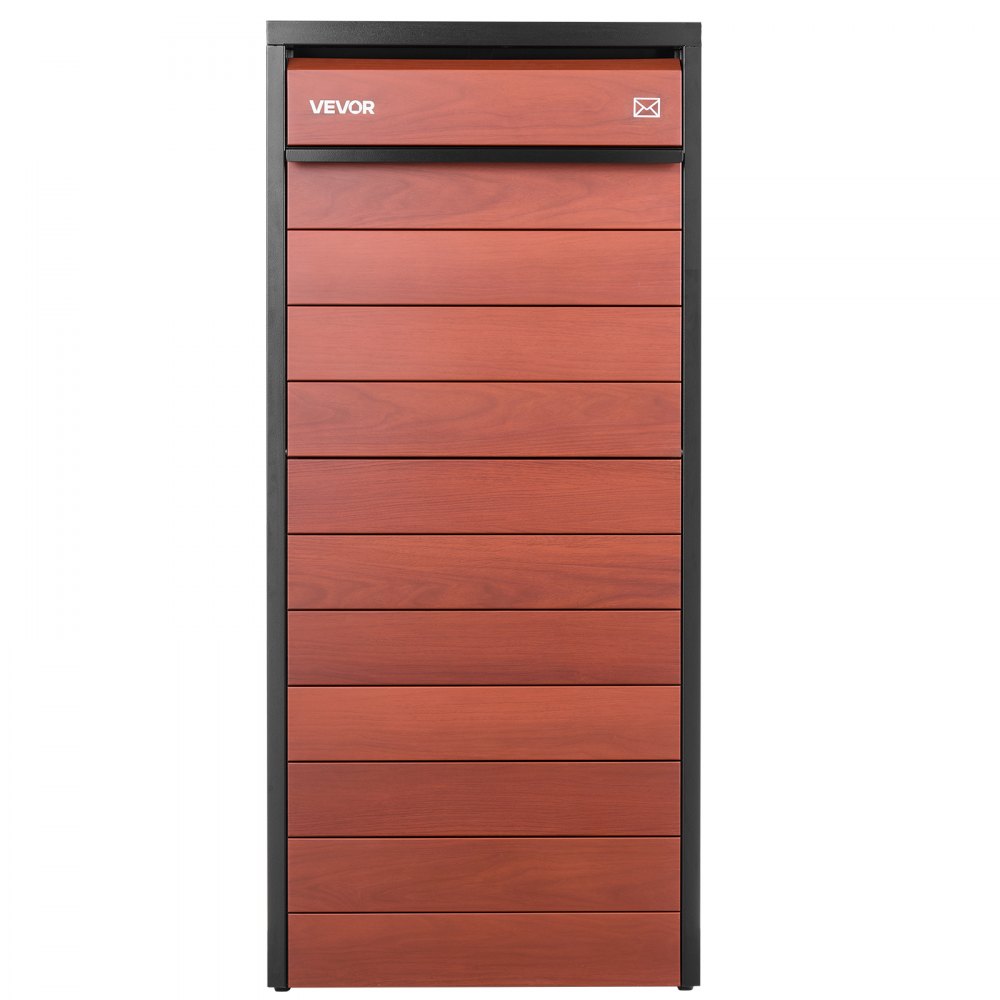 VEVOR Paketbriefkasten Outdoor Paketbox Metall Briefkasten 505x400x1120 mm, für Veranden Innenhöfe Bürogebäude Abschließbar mit 6 Schlüsseln Diebstahlsicher 380x280 mm Wurfschlitz 20 % Mehr Stauraum