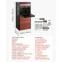 VEVOR Paketbriefkasten Outdoor Paketbox Metall Briefkasten 505x400x1120 mm, für Veranden Innenhöfe Bürogebäude Abschließbar mit 6 Schlüsseln Diebstahlsicher 380x280 mm Wurfschlitz 20 % Mehr Stauraum