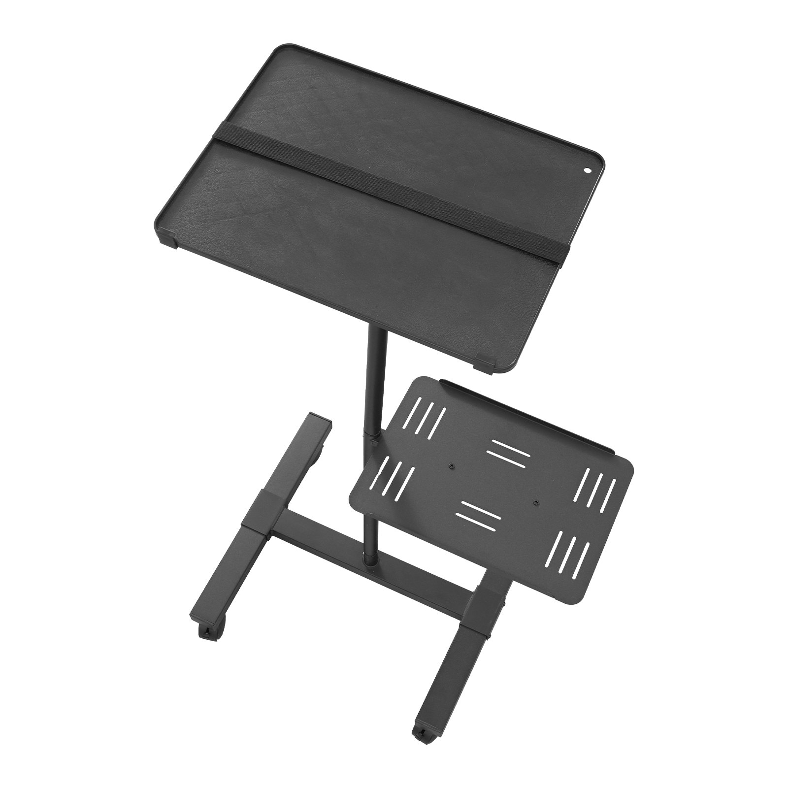 VEVOR Projektorständer mit Rädern Projektor-Bodenständer, höhenverstellbar von 580 bis 1455 mm, Projektorhalterung mit 2 Ablagen, ideal für Filme im Freien, Zuhause, im Büro, auf der Bühne