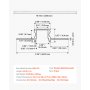 VEVOR LED Profil 10er-Pack 2 m, Eloxierte Trockenbauprofil mit Milchiger Abdeckung, Endkappen & Befestigungsclips, Deckenprofil, Diffusor Einbau in Gipskarton, Aluminiumprofile für Wand & Decke