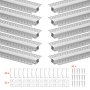 VEVOR Plaster-in LED Aluminum Channel, 10-Pack 6.6 ft/2M, Trimless Recessed Drywall LED Strip Diffuser Channel, with Milky Cover, End Caps and Mounting Clips, Aluminum Profile, for Wall and Ceiling
