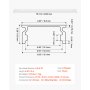 VEVOR LED Profil 10er-Pack 2 m, Eloxierte Aluminiumprofile mit Milchiger Abdeckung, Endkappen & Befestigungsclips, Kanäle, Diffusor für LED-Streifen, Ideal für Unterbau-Arbeitsplatten, U Form