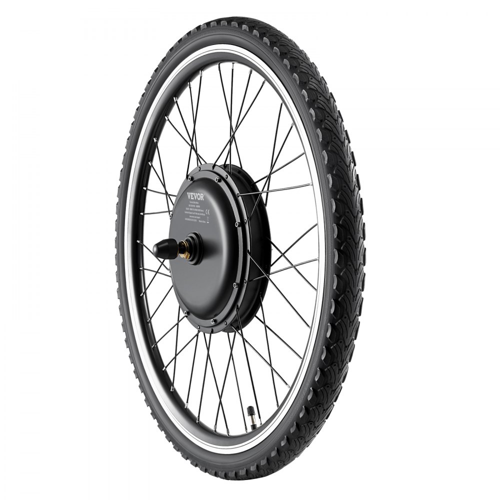 VEVOR 1000 W Elektro-Fahrrad Kit, 48 V 420 U/min φ650mm Vorderrad-E-Bike-Nabenmotorsatz mit verbessertem Geschwindigkeitsregler, Gasgriffsatz, LCD-Display und PAS-System für Rennrad