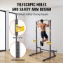 VEVOR Power Rack mit verstellbaren Teleskoplöchern, Sicherheitsarmen und verbesserter Kniebeugensicherheit für das Heim-Fitnessstudio.