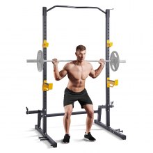 VEVOR Squat Stand Power Rack Verstellbarer, robuster Langhantel-Gewichtsständer für Heim-Fitnessstudio