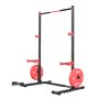 VEVOR Power Rack 445 kg Belastbar, multifunktionales Squat Rack für Heimfitnessstudio, Krafttrainingsgerät mit 6 Bandstiften & Landmine-Aufsatz & Sicherheitsstangen für Bankdrücken Kniebeugen