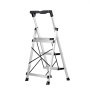 VEVOR Trittleiter 3 Stufen, Klappleiter mit Anti-Rutsch-Stufen & Komfortablem Handgriff, Haushaltsleiter Tragkraft 150 kg, Aluminium-Stehleiter, Sicherheitsleiter für Küche, Lager, Haushalt & Büro
