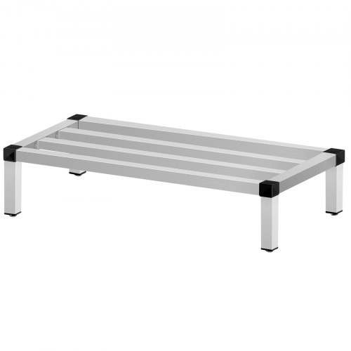 VEVOR Aluminium-Stauholzregal, 122x51cm, kommerzielles Bodenregal, 20 cm über dem Boden, 680 kg Kapazität, Aluminium-Lagerregal, gewerbliche Lebensmittelaufbewahrung in Restaurants, Küchen, Geschäften