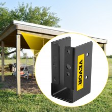 VEVOR verdeckter Balkenträger, 2 x 4 Zoll Außenakzent verdeckter Flansch, 24 Stück verdeckte Balkenhalterung, Q235 Stahlplatte pulverbeschichtet verdeckter Balkenträger zur Frontmontage für 2 x 4 Zoll Balkenschwinge, 3,7 Zoll