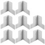 VEVOR Eckwinkel 8 Stk. Grundfarbe, Winkelverbinder 25,4 x 17,8 x 10 cm, Verzinkter Stahl Winkel, Möbel Winkel Verbinder, Schwerlast Winkelverbinder Eckverbinder, Arbeitstisch Eckwinkel, Eckhalterungen