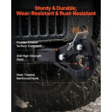 VEVOR Anhängerkupplung, 9070 kg Anhängelast, Bolzenkupplungsempfänger für 50,8 mm Anhängehaken, passend für 63,5-76,2 mm Lünettenring, schwarze Pulverbeschichtung, für verschiedene Anhänger