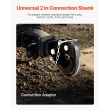 VEVOR Anhängerkupplung, 9070 kg Anhängelast, Bolzenkupplungsempfänger für 50,8 mm Anhängehaken, passend für 63,5-76,2 mm Lünettenring, schwarze Pulverbeschichtung, für verschiedene Anhänger