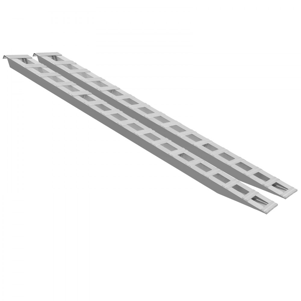 VEVOR Loading Ramps, 2 Pcs 2745 x 380 mm, Durable Aluminum and Heavy-Duty Trailer Ramp Set with Anti-Slip Plates, 6000 Lbs Combined Capacity, for Carts, Farm Tractors, ATVs, Lawn Mowers, Motorcycles