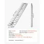 VEVOR Laderampen 2 Stk. 2745 x 380 mm, Robustes Aluminium, Schwerlast-Anhängerrampen-Set mit Antirutschplatten, Gesamttragfähigkeit 4535,9 kg, für Anhänger Traktoren ATVs Rasenmäher Motorräder
