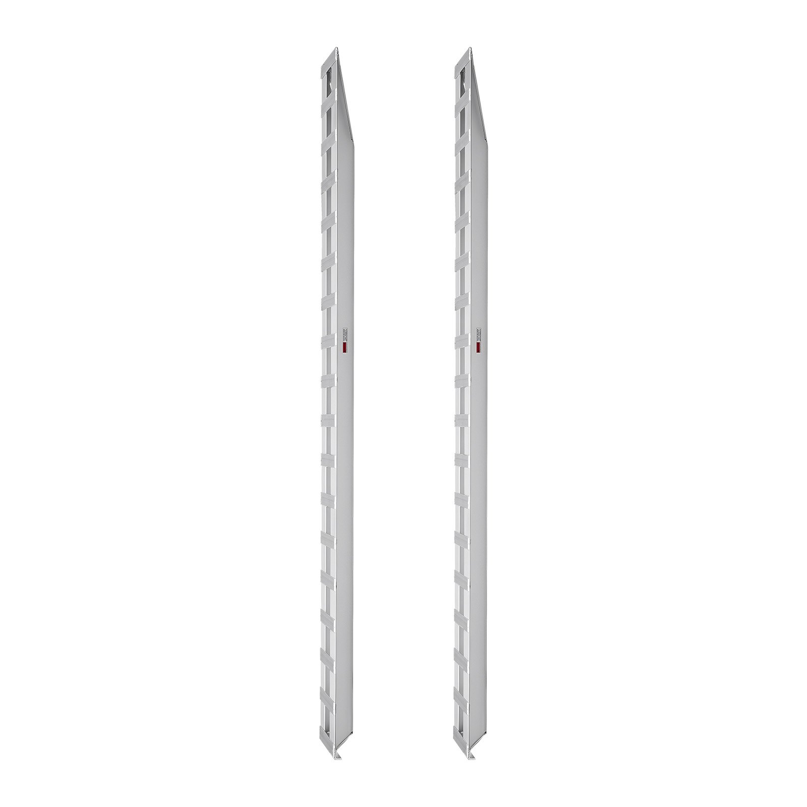 VEVOR Laderampen 2 Stk. 2745 x 380 mm, Robustes Aluminium, Schwerlast-Anhängerrampen-Set mit Antirutschplatten, Gesamttragfähigkeit 4535,9 kg, für Anhänger Traktoren ATVs Rasenmäher Motorräder