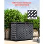 VEVOR Mülltonnenbox, 2x 240 L Mülltonnenhaus, Müllcontainer, Mülltonnenverkleidung, abschließbarer Mülltonnen-Aufbewahrungsschuppen, für Mülltonne, Garten, Hinterhof und Terrasse