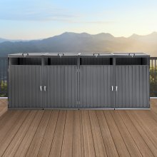 VEVOR Mülltonnenbox Mülltonnenhaus Mülltonnenverkleidung Müllcontainer 4x 240L