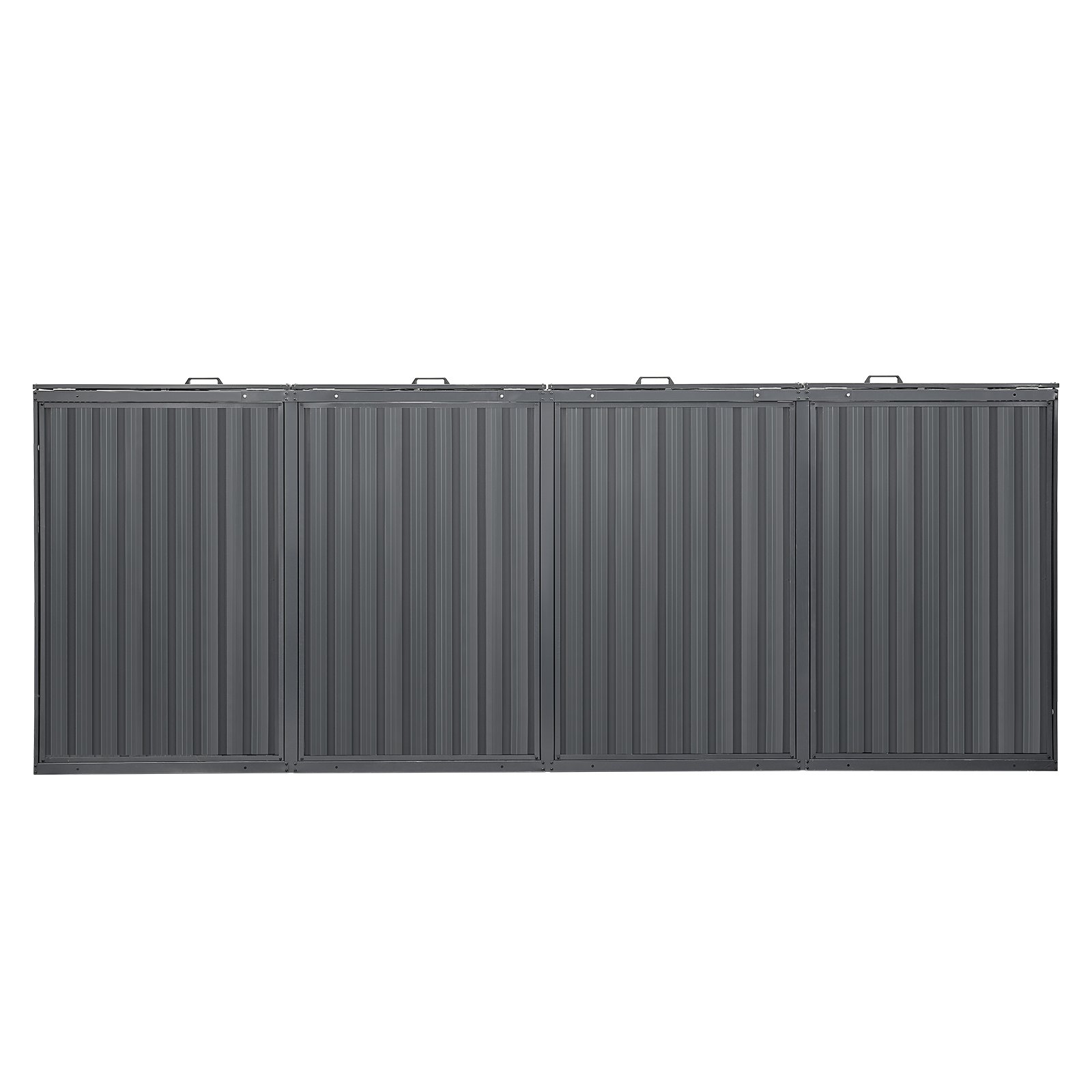 VEVOR Garbage Can Enclosure, 4 x 240 L Garbage Can House for Outdoor Use, Galvanized Steel Garbage Container, Garbage Can Cover, for Use in the Garden, Backyard and on the Terrace