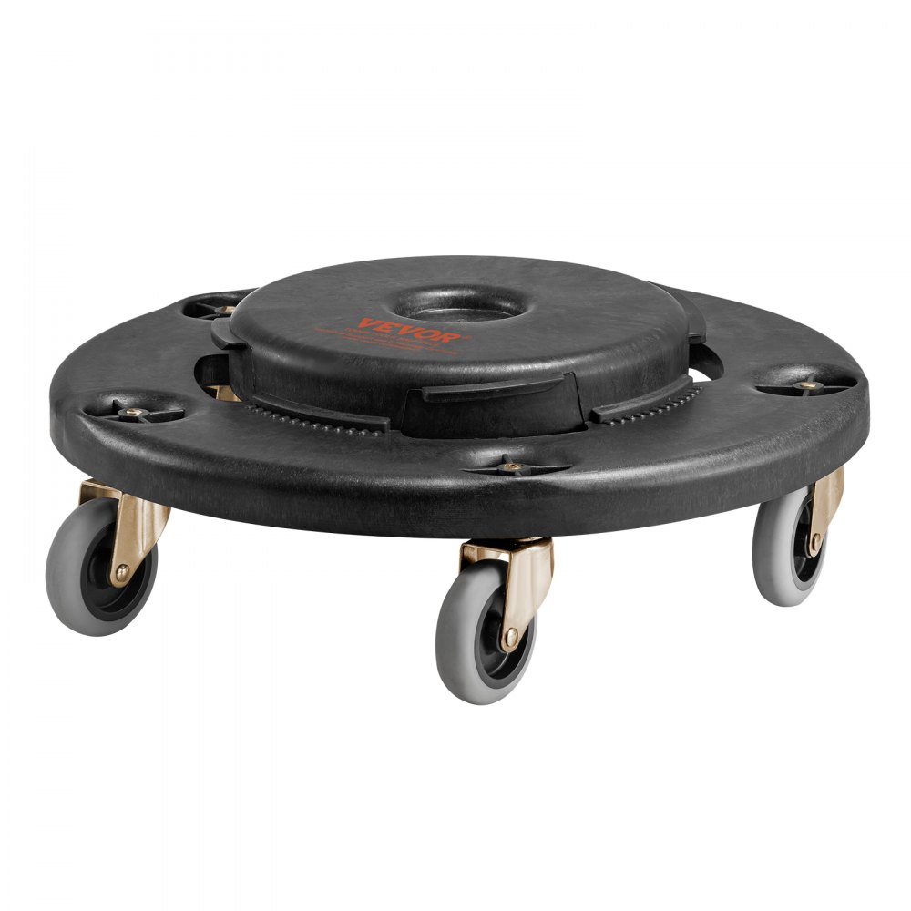 VEVOR Mülltonnenwagen 455x155 mm, passend für 75,7/121/166,6/208 L-Behälter, Abfalleimer Dolly mit 4 feststellbaren Rädern, 227 kg Tragkraft, robuster Tonnenwagen, multifunktionaler Rollwagen