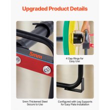 VEVOR Trap Bar Hexagon Hantelstange Langhantel 50 mm 240 kg Tragkraft, Gewichtheben und Krafttrainingsgerät, Heimfitnessstudio für Kniebeugen Kreuzheben Schulterdrücken, Rot