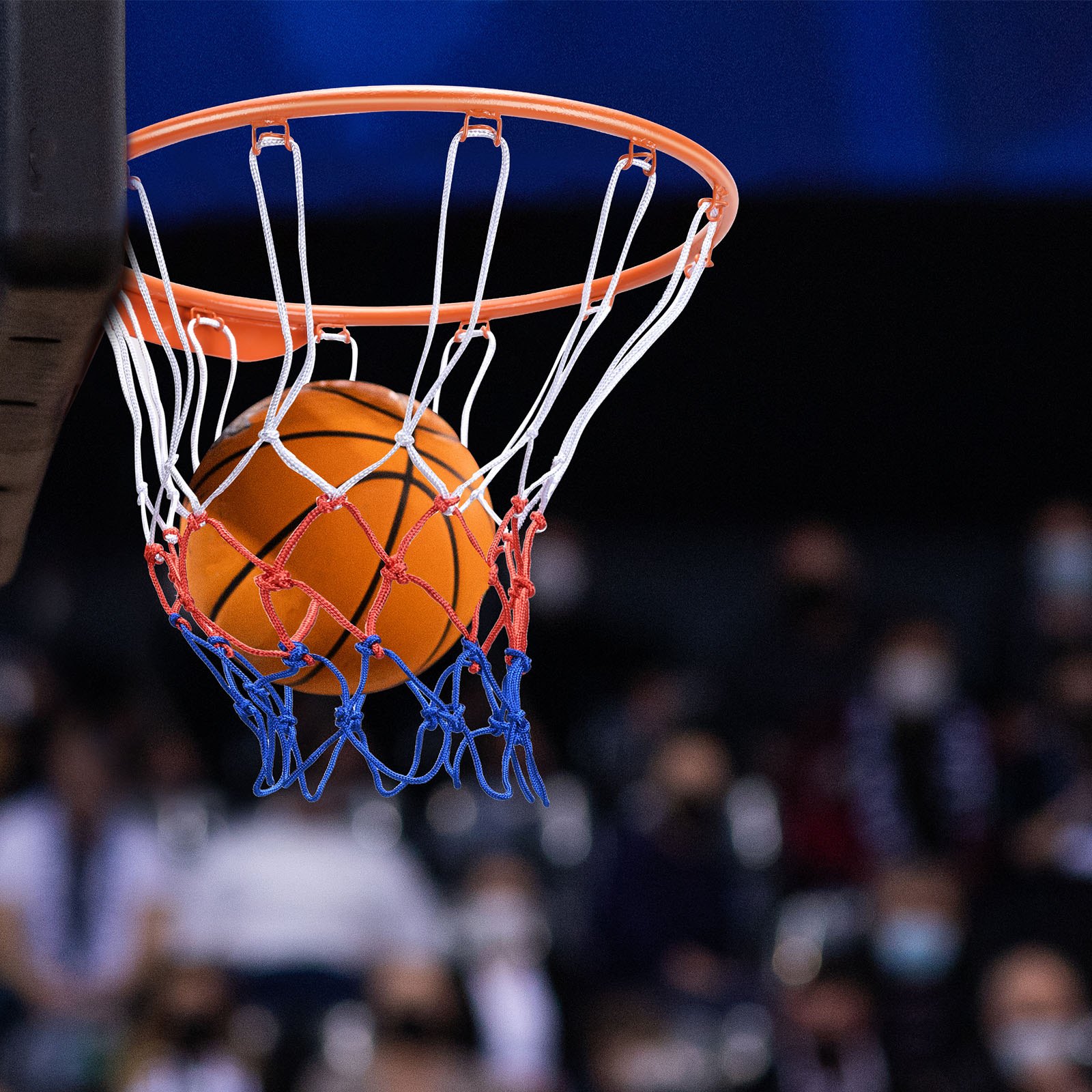 VEVOR Basketball-Felge, an der Wandtür montierter Basketballkorb, robuster Q235-Basketball-Flex-Rand-Torersatz mit Netz, Standard-18-Zoll-Hänge-Basketballkorb für den Innen- und Außenbereich für Kinder und Erwachsene