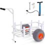 VEVOR Beach Fishing Cart Fishing Trolley 300 lbs with Balloon Tires for Sand