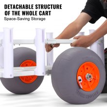 VEVOR Beach Fishing Cart Fishing Trolley 300 lbs with Balloon Tires for Sand