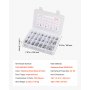 VEVOR 720 Pcs Bolts and Nuts Assortment Kit, Imperial Machine Screws and Flat Washers, Stainless Steel 6-32,8-32,10-24,1/4-20, for Furniture /Equipment/Vehicle Assembly, Silver