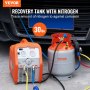 VEVOR Kältemittel Rückgewinnungsbehälter 30 lbs 400 psi Wiederverwendbarer Zylindertank Φ 250 x 390 mm Kältemittel-Rückgewinnungsbehälter Orange Kältemittel-Rückgewinnungsbehälter aus HP295 Stahl