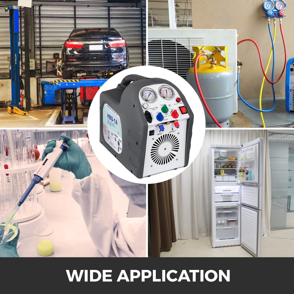 VEVOR 220V Kältemittel Absaugstation 1 / 2PS Abpumpstation 1440 U Refrigerant Recovery Machine