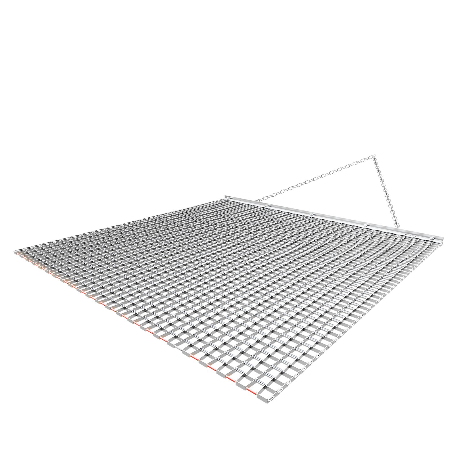 VEVOR Schleppegge, 122x122 cm, Wiesenegge, Wiesenschleppe, Feldegge aus Verzinktem Stahl mit Anhängekette, Anbaugerät für ATVs, UTVs & Traktoren zum Einebnen von Schotterwegen, Fahrspuren & Feldern