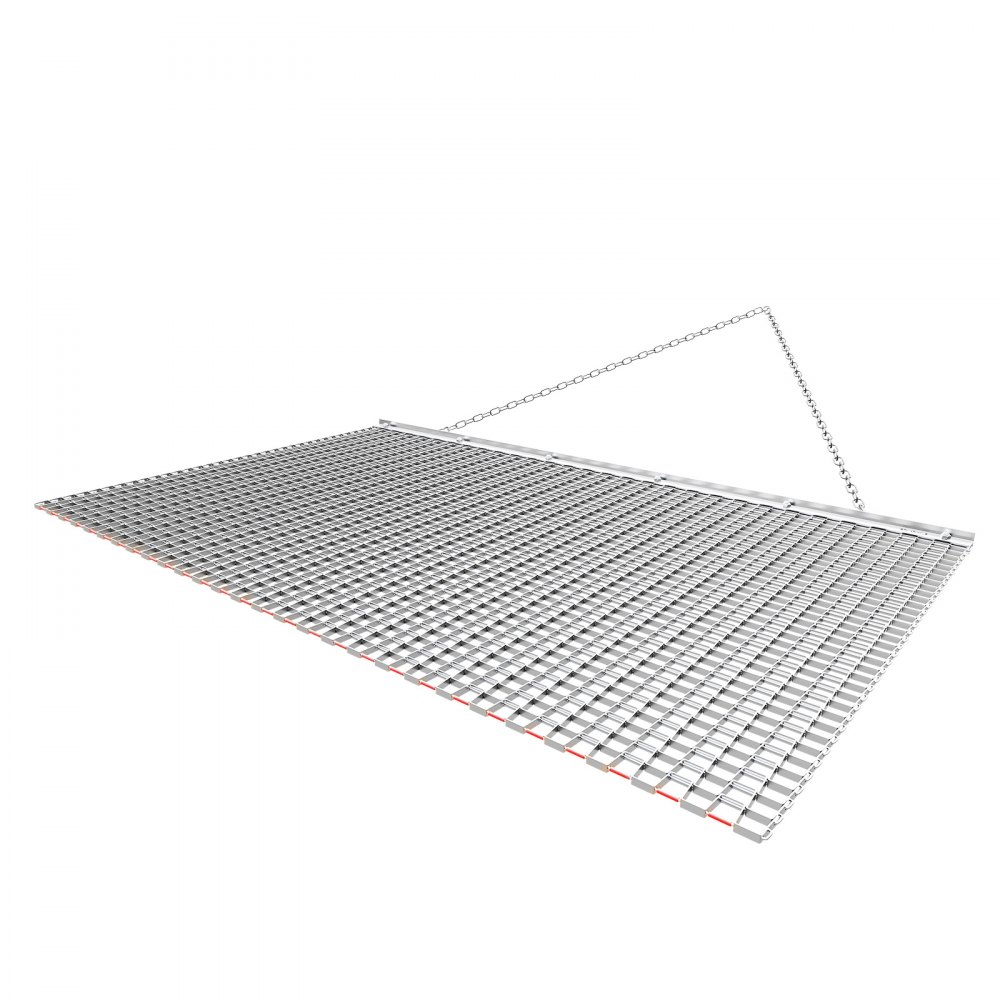 VEVOR Schleppegge 1830x914 mm, Wiesenegge, Wiesenschleppe, Feldegge aus Verzinktem Stahl mit Anhängekette, Anbaugerät für ATVs, UTVs & Traktoren zum Einebnen von Schotterwegen, Fahrspuren & Feldern