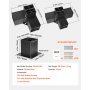 VEVOR Pfostenverbinder, Pfostennecke für Posten mit einer Innengröße von 92x92 mm, 3-Wege- (4 Stk.) & 4-Wege- (2 Stk.) Pavillon-Halterungen mit 6 Pfostenträger, für Pergolen, Pavillons