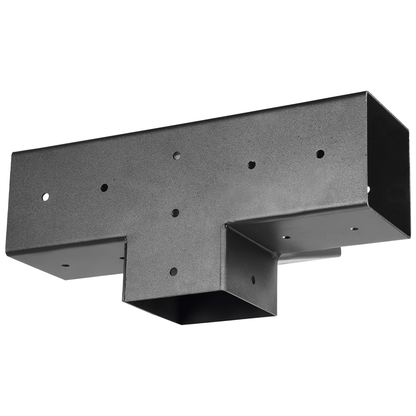 VEVOR 3x Pfostenverbinder, 4-Wege-Schräghalterung für 92 x 92 mm Pfosten, Pfostennecke aus Karbonstahl mit Pfostenträger & Wandmontagesockel, Pergola Halterung für Pergolen, Pavillons