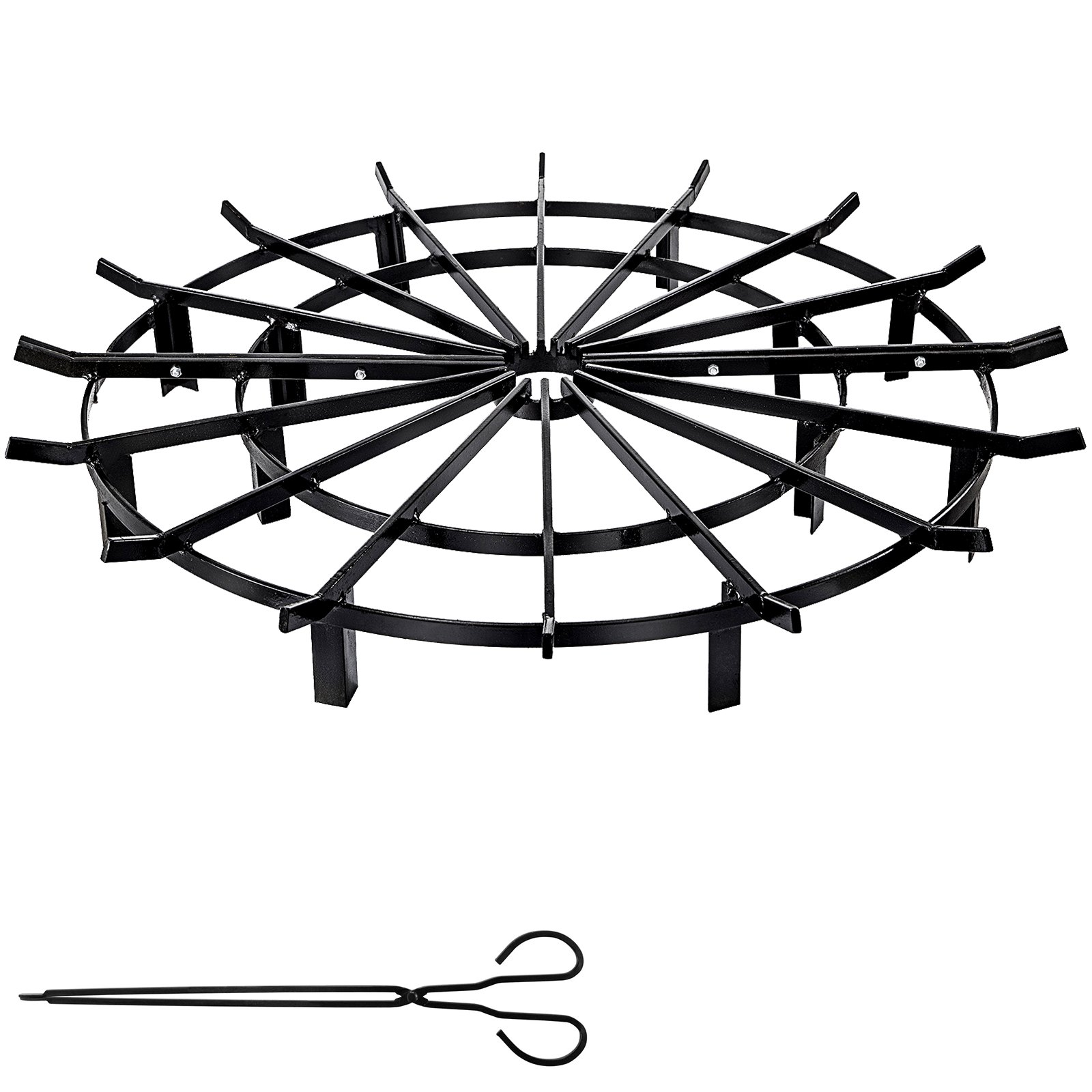 Feuerrost rund Wellige Gussrost 40 Zoll Radfeuerrost für alle Arten von Lagerfeuer aus Stahl