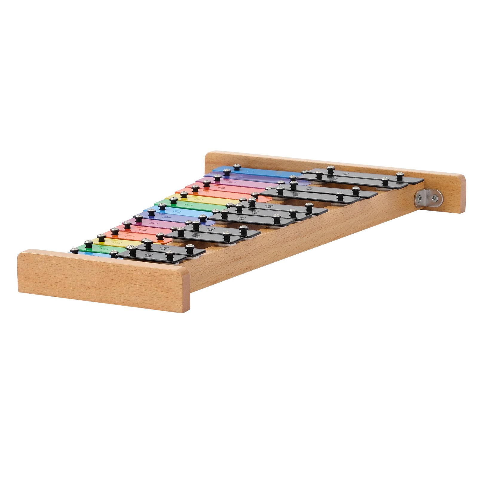 VEVOR Glockenspiel, 27 Noten, professionelles Xylophon-Schlaginstrument, mit SPCC-Klappen & bunten Metalltasten, inklusive 4 Schlägeln, Tragetasche, Musikinstrumenten-Set für Anfänger