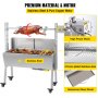 VEVOR BBQ Spießgrill Tisch Spießbratengrill mit Grillmotor für Hähnchen Lamm, Rind oder Rollbraten, mit höhenverstellbarer Spieß für bis zu 60 kg Grillgut, Grillfläche Holzkohlegrill: ca. 88 x 44 cm